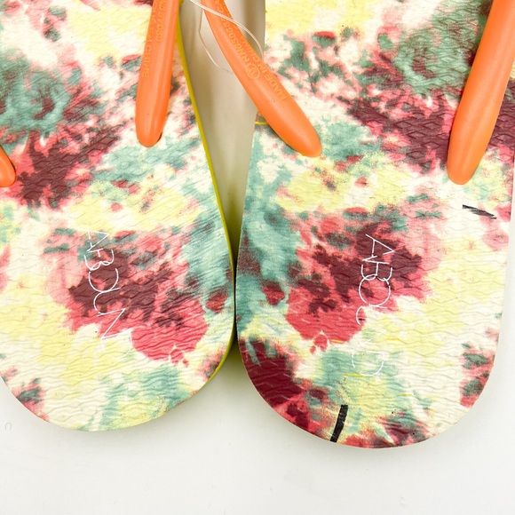 Yellow & Orange Tie Dye Flip Flops - Picture 4 of 7